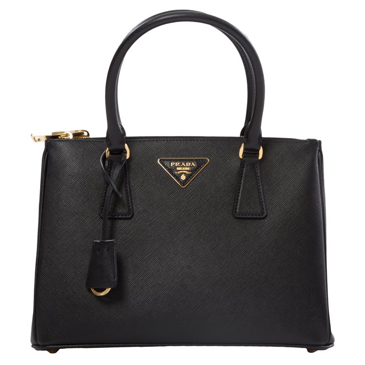 Prada Galleria Saffiano Leather Bag, Black | Costco