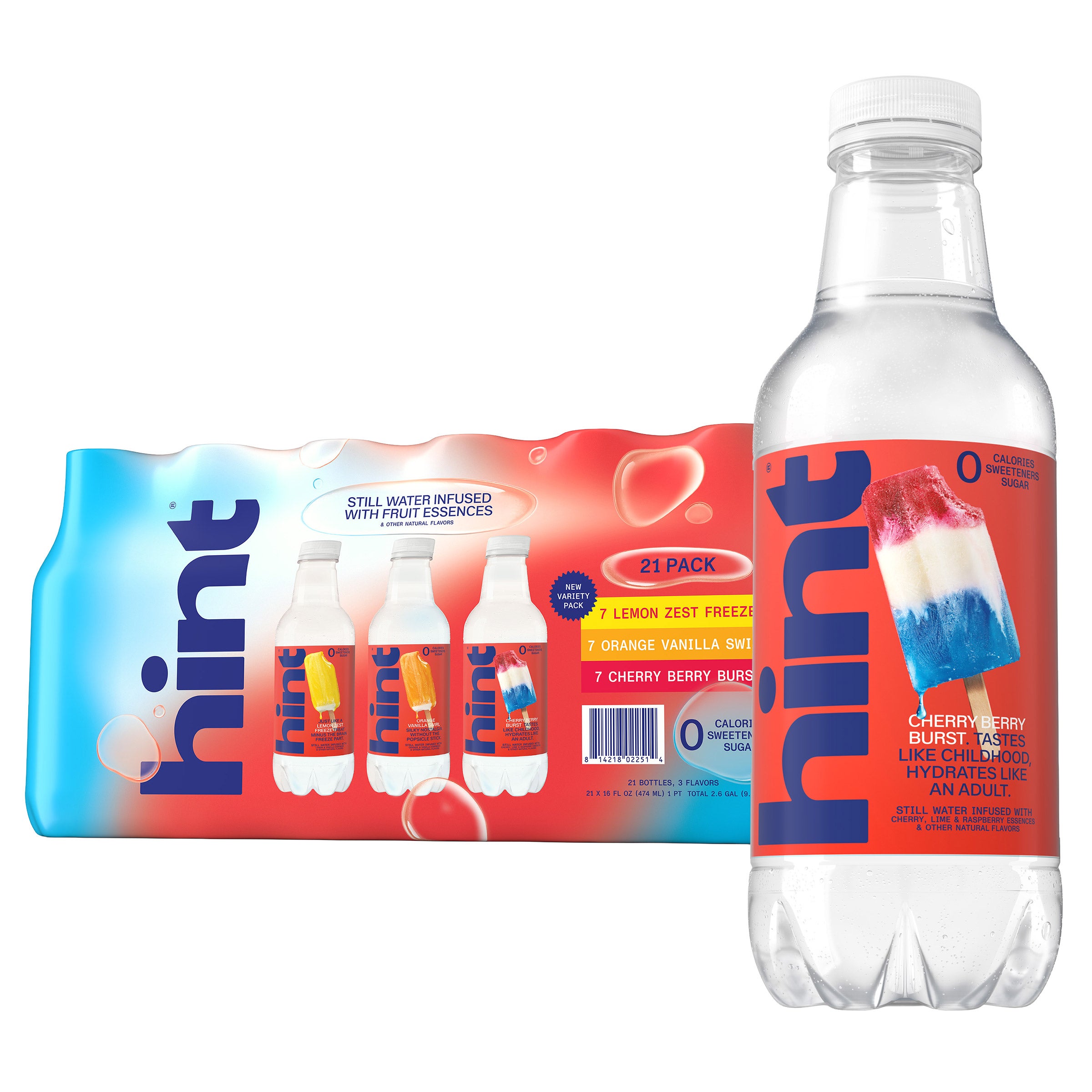 Hint Flavored Water, Variety Pack, 16 fl oz, 21-count | Costco