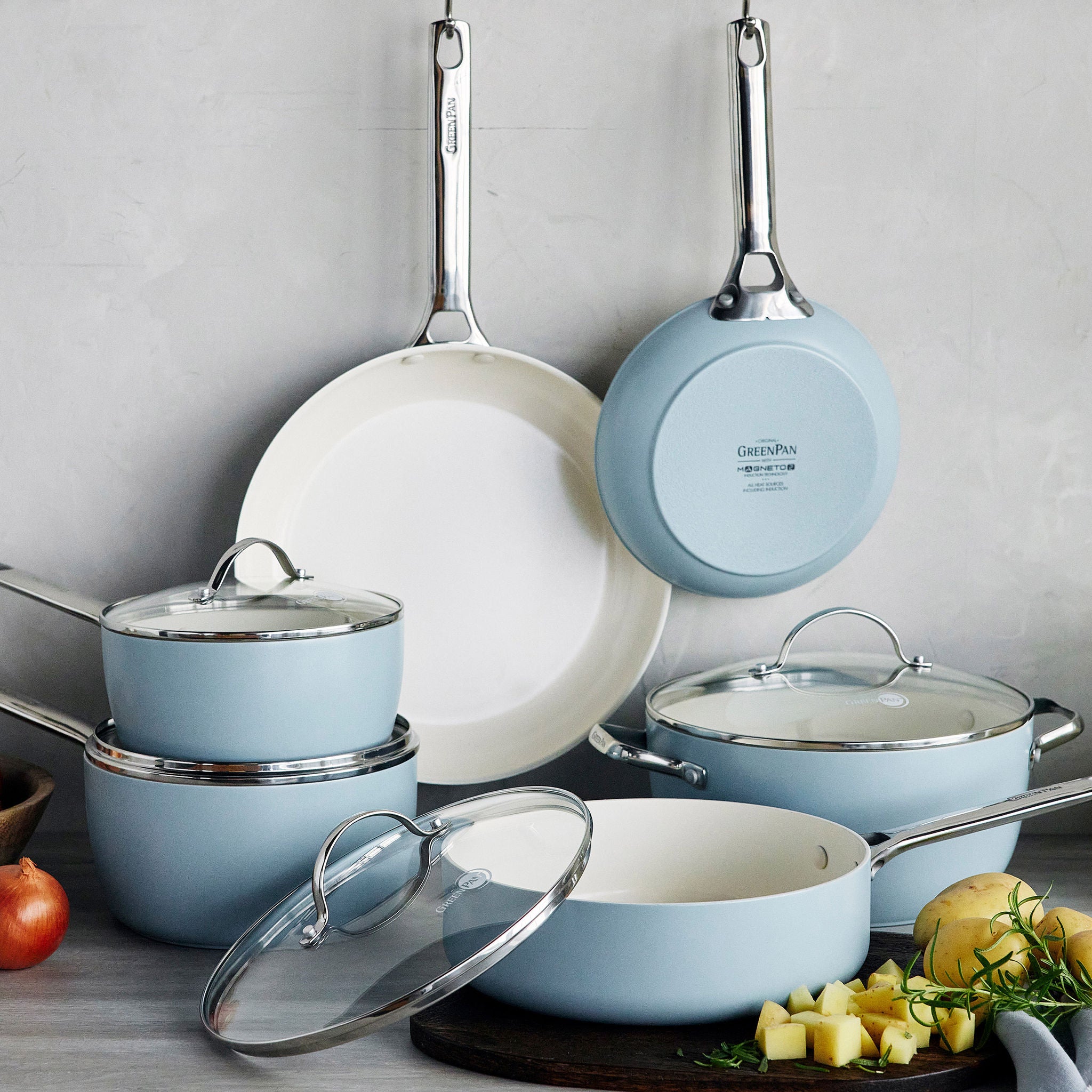 GreenPan Padova Pro Ceramic Nonstick 10-piece Cookware Set | Costco