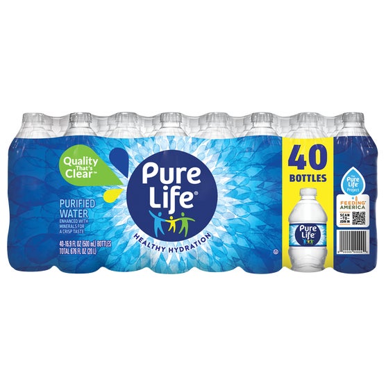 Pure Life Purified Water, 16.9 fl oz, 40 ct | Costco