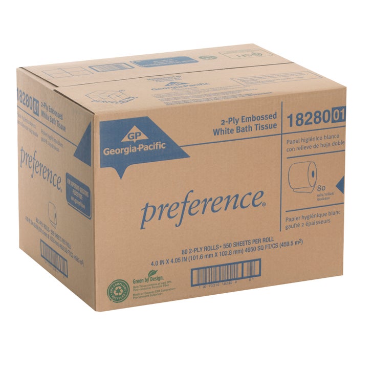 Preference Bath Tissue, 2-Ply, 550 Sheets, 80 Rolls | Costco