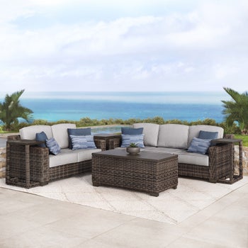 Grand Leisure Albany 6-piece Outdoor Patio Deep Seating Set | Costco