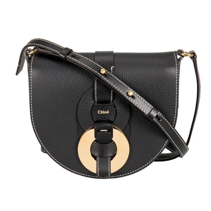 Chloe Darryl Leather Saddle Bag, Black | Costco