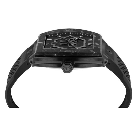 Philipp Plein Hexagon Phantom Stainless Steel and Black Dial Quartz Men ...
