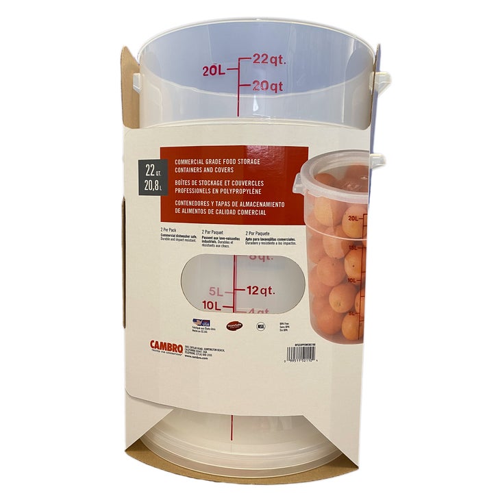 Cambro Costco Business Center 22 Quart Bucket with Lid, 2-count | Costco