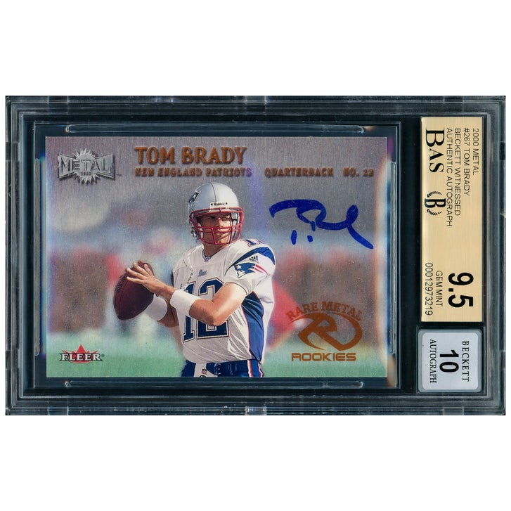 tom brady rare rookie card Autographed 2000 Fleer Metal #267 New England Patriots BGS 9.5 Auto Grade Gem Mint 10 Beckett BAS #12973219 Zip Hoodie is sure to help you stand out with heat Tom Brady Autographed 2000 Fleer