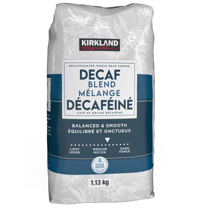 Kirkland Signature Decaffeinated Whole Bean Coffee Blend, 1.13 kg