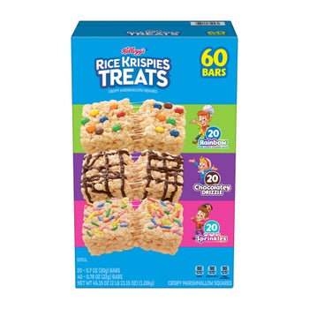 Kellogg's Rice Krispies Treats, Variety Pack, 60-count