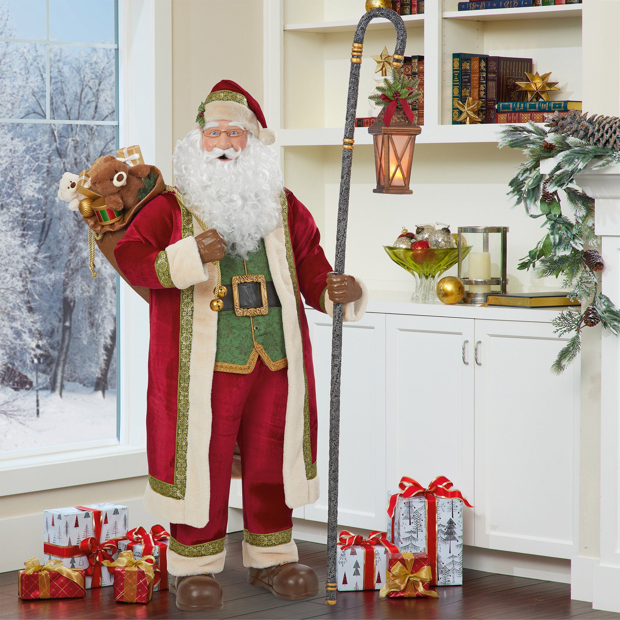 コストコ　Santa's Toy Shop クリスマスディスプレイ 203.3 cm (80 in.) Animated Santa | Costco