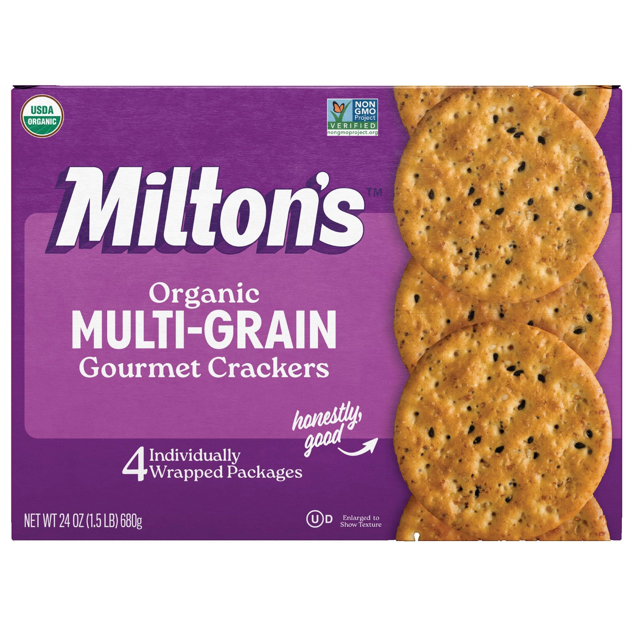 Milton’s Organic Multi-Grain Gourmet Crackers, 24 oz