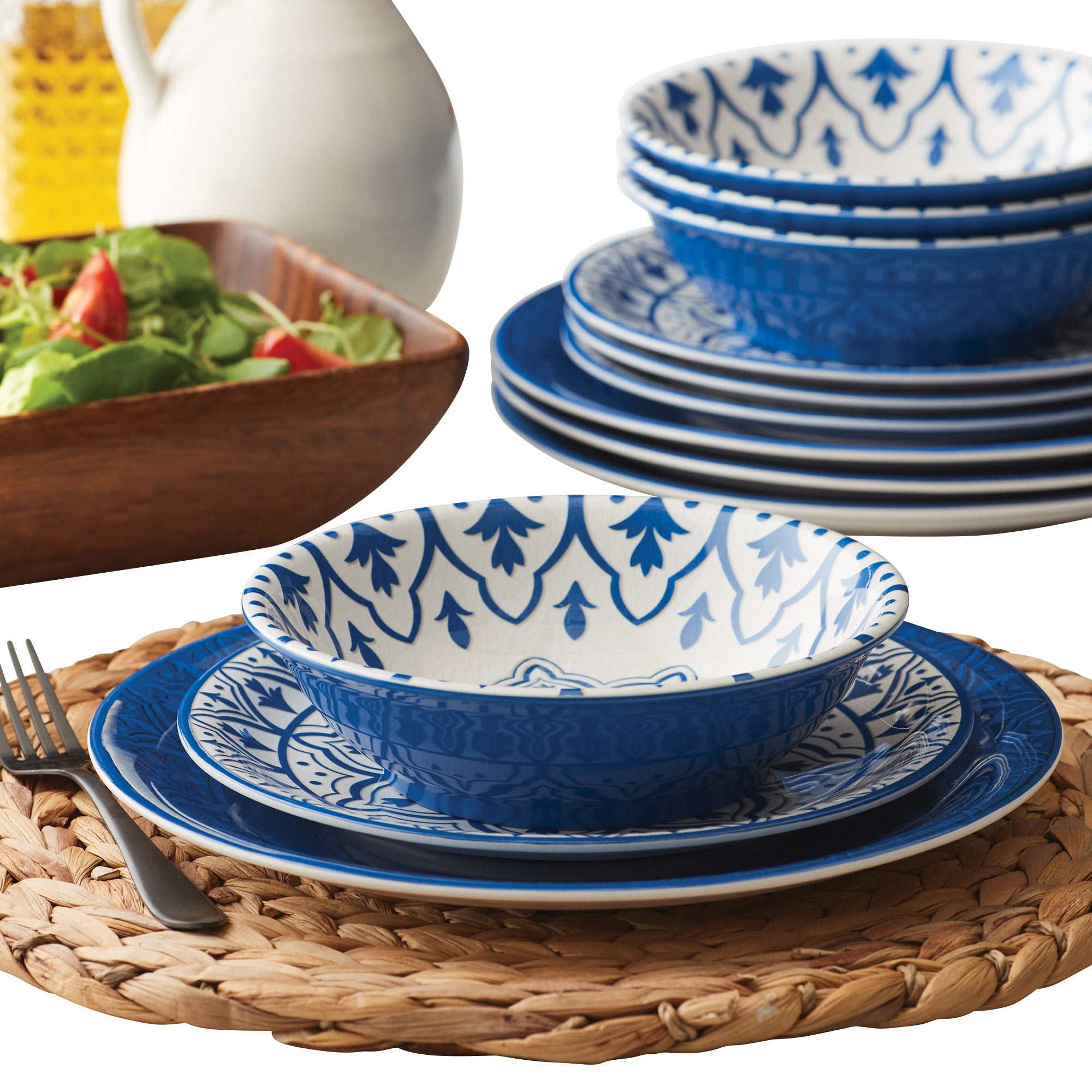Melamine 12-piece Dinnerware Set | Costco
