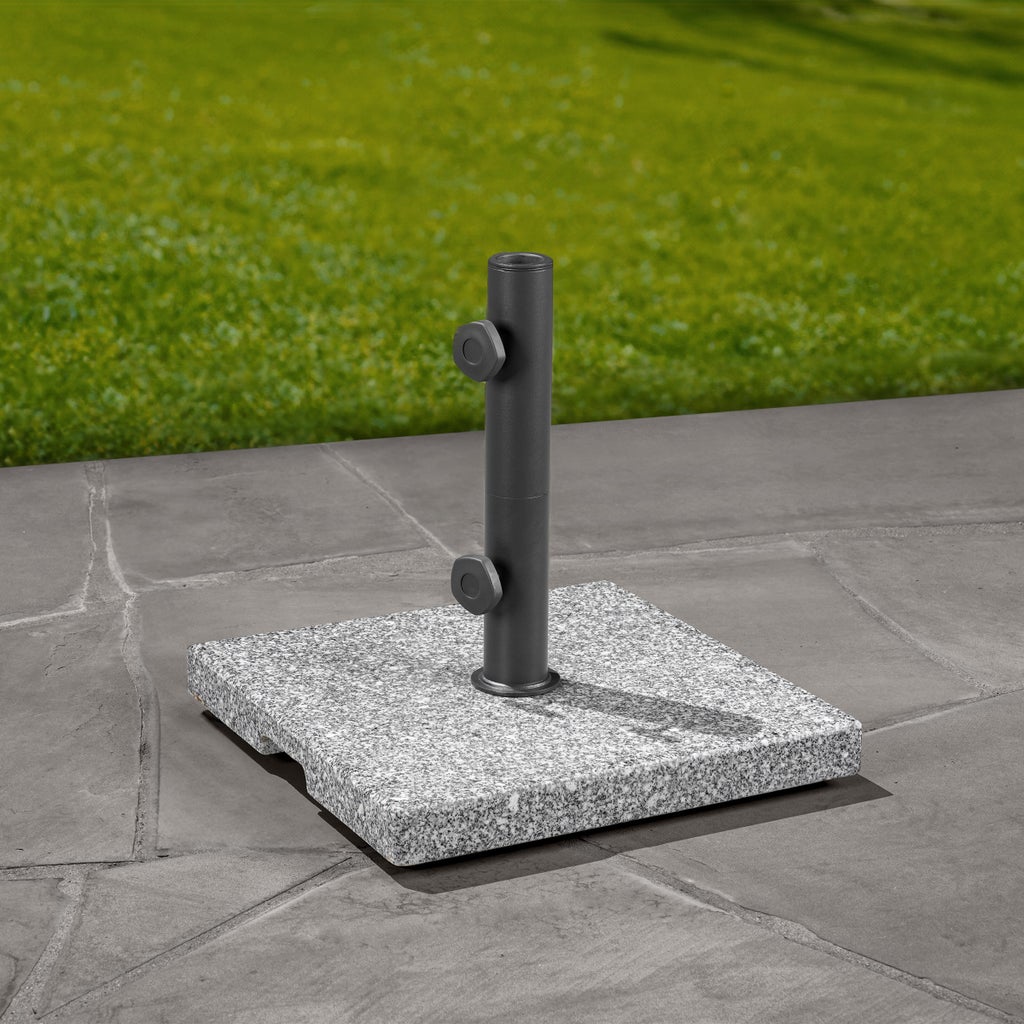 greystone form patio umbrella base Grey leaving more space for your patio Abble 42 lbs Granite Square