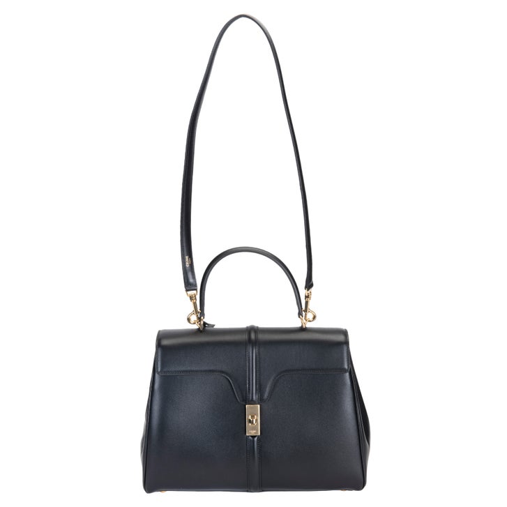 Celine Med. 16 Satin Calf Skin, Black | Costco