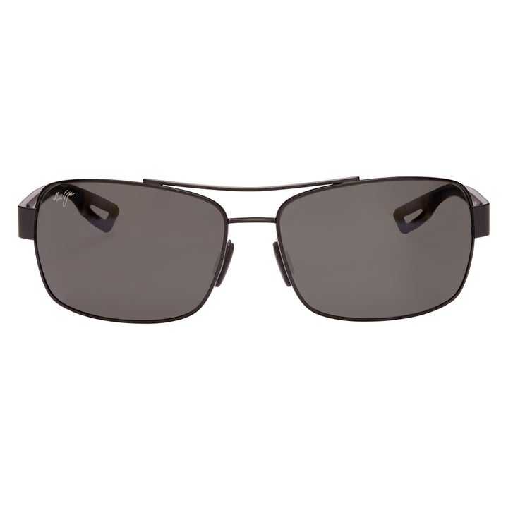 Maui Jim Ola 764-02M Matte Black with Dark Translucent Gray Rubber