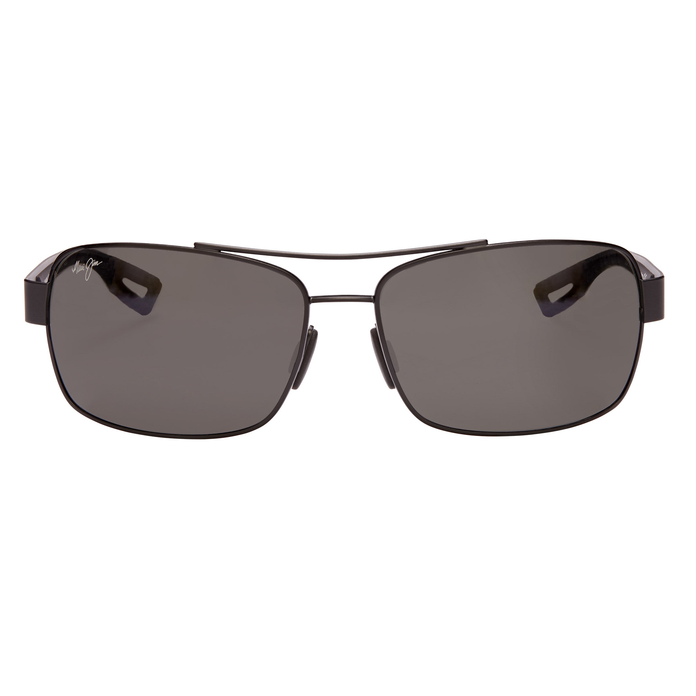 Maui Jim Ola 764-02M Matte Black with Dark Translucent Gray Rubber