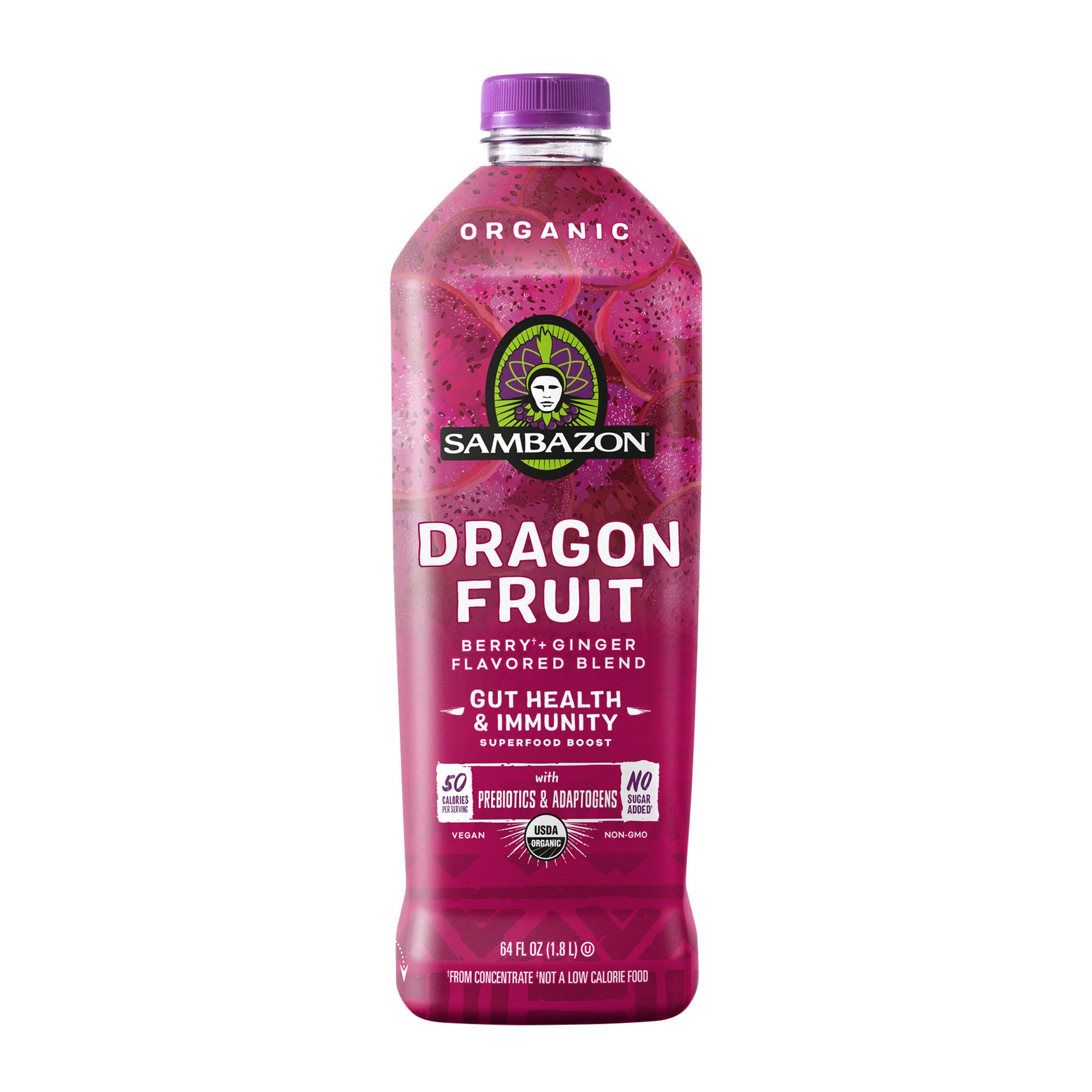 Sambazon Organic Dragon Fruit Berry Ginger Juice