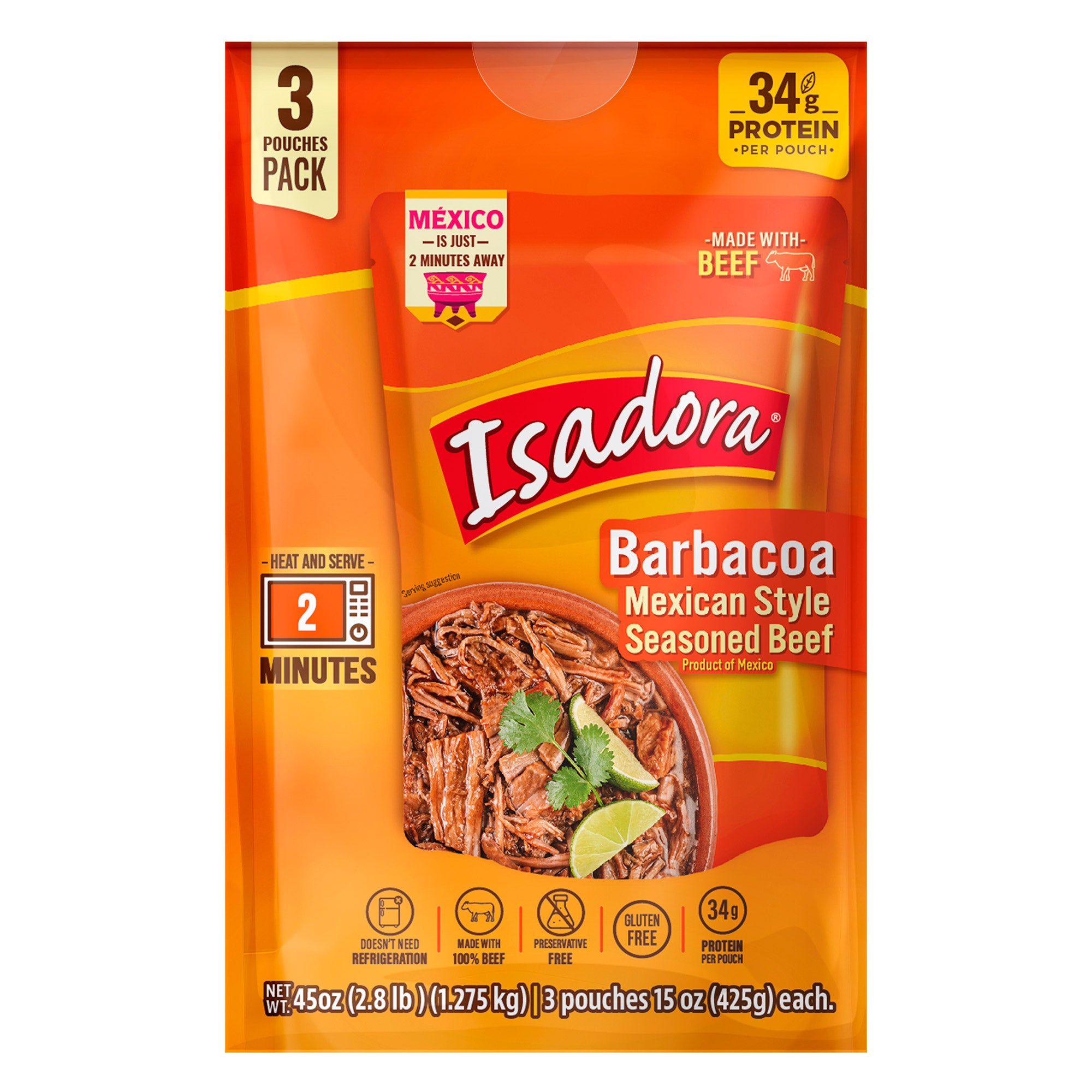 ISADORA BEEF BARBACOA 3/15OZ