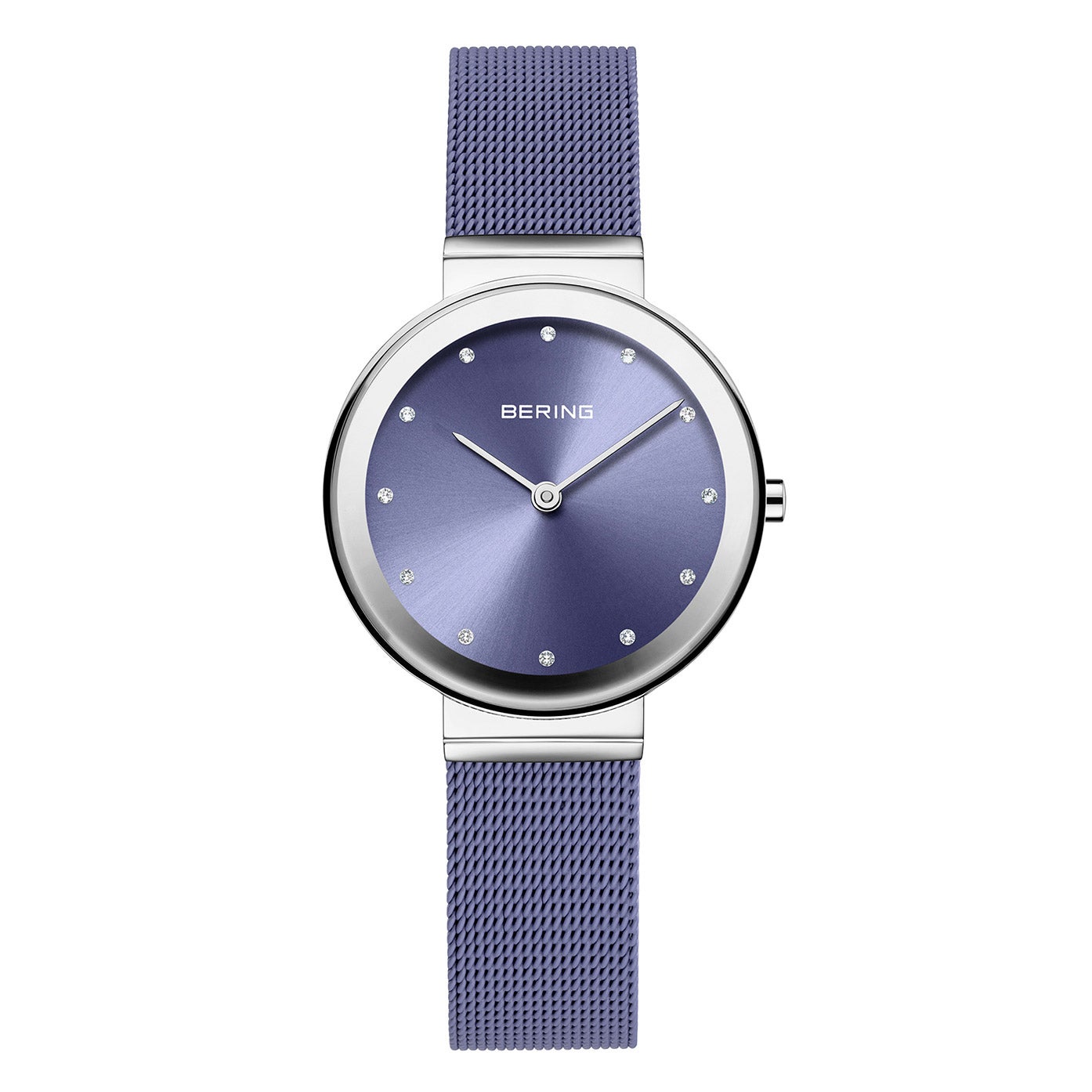 Bering Classic Stainless Steel Lavender Dial Women's Quartz Watch, 31mm