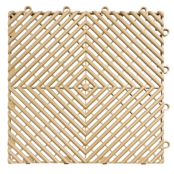 MotoFloor Vented Modular Garage Flooring Tiles $109.99 Beige or Gray Free Shipping Costco.com