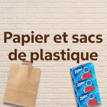 Papier et sacs de plastique