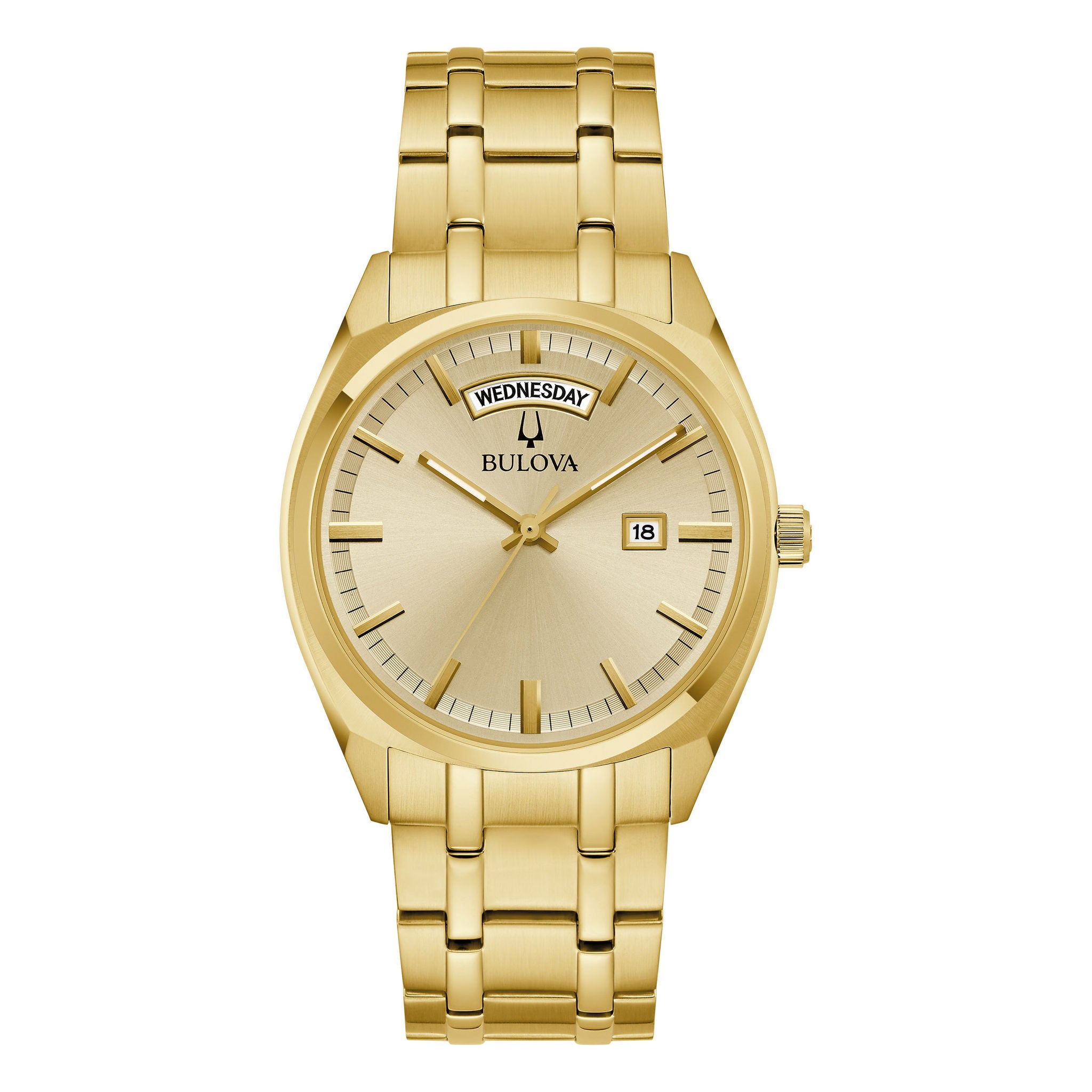 YA−MAN STA-212P GOLD Bulova Surveyor Gold Stainless Steel Men's Watch, 39mm | Costco
