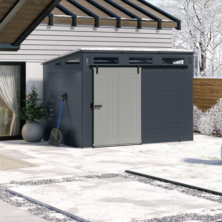 Suncast Modernist 10 ft x 7 ft. Sliding Door Storage Shed | Costco
