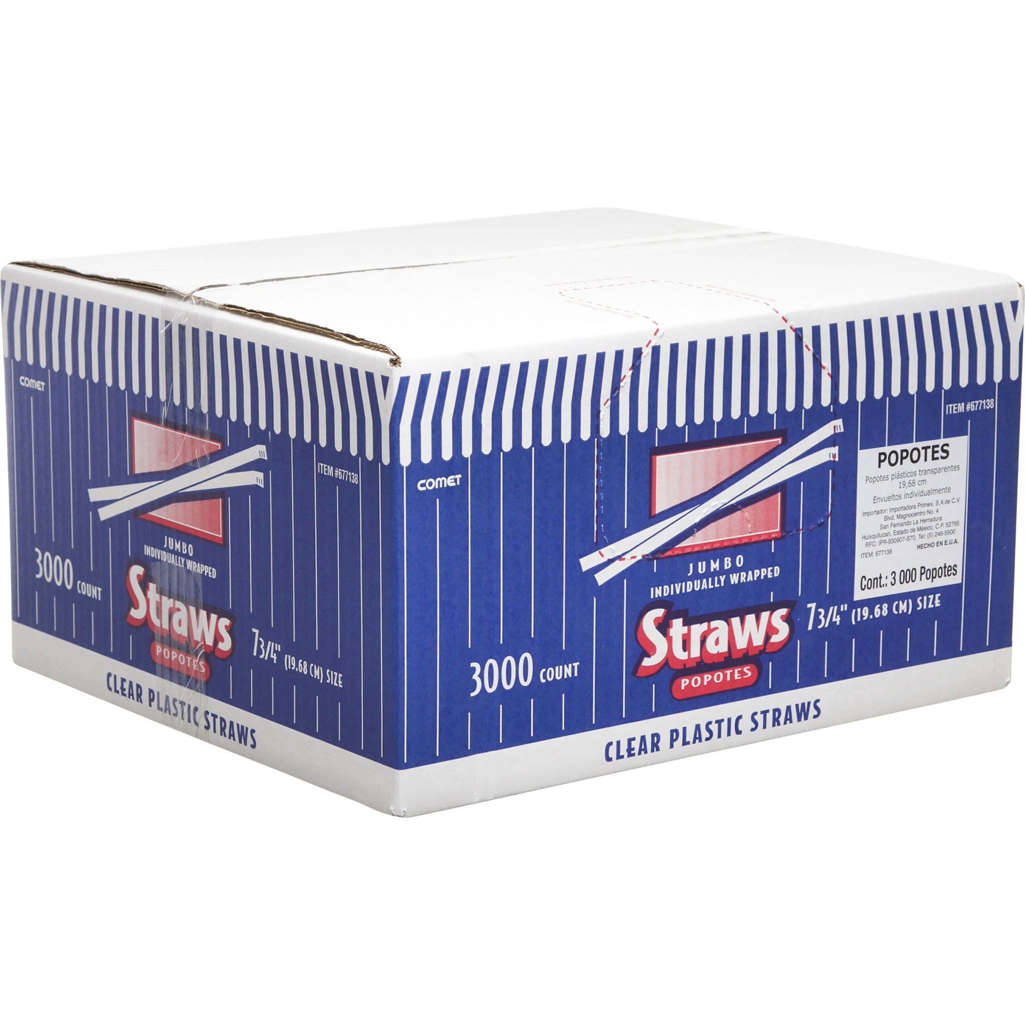 Comet Clear Plastic Straws, 3000-count