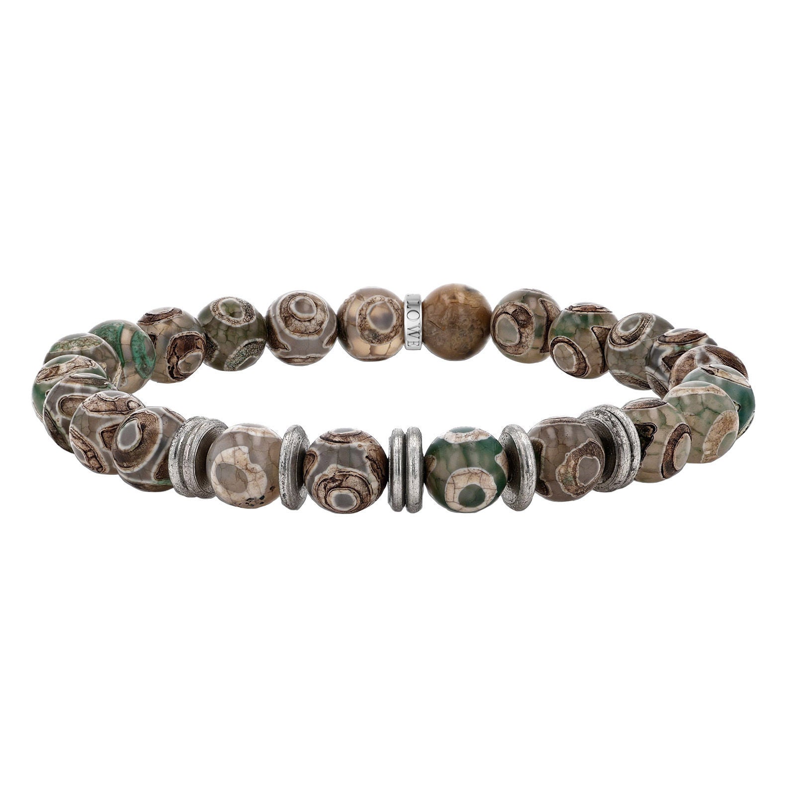 Mr. Lowe by Sheryl Lowe Camo Tibetan Agate Beaded Bracelet with