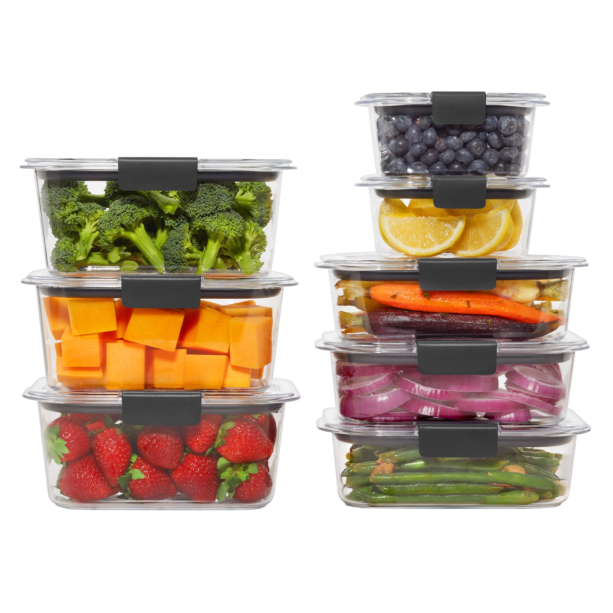 晴*晴様 Rubbermaid Food Storage System 16個セ Rubbermaid Brilliance Plastic Food Storage Containers, Set of 16