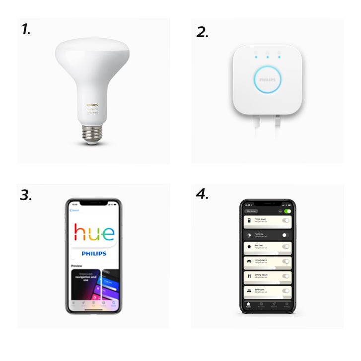 Philips Hue White and Color BR30 LED Smart Bulbs, 4-pack | Costco