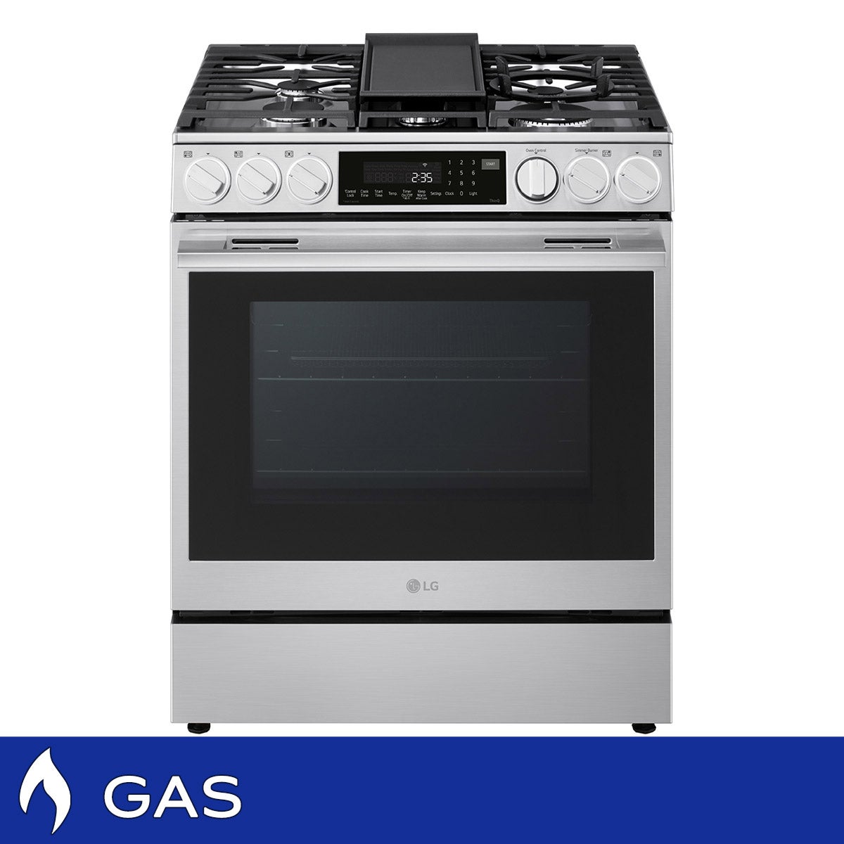 LG 6.3 cu. ft. Smart Gas Slide-In Range with ProBake Convection Air Fry and AI Sous Vide