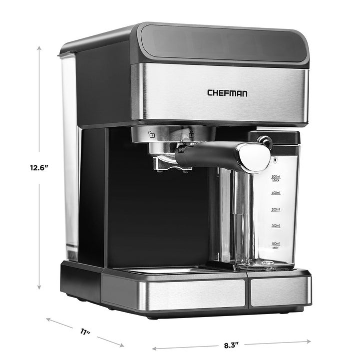 Chefman 6-in-1 Stainless Steel 15-Bar Pump Espresso Machine | Costco