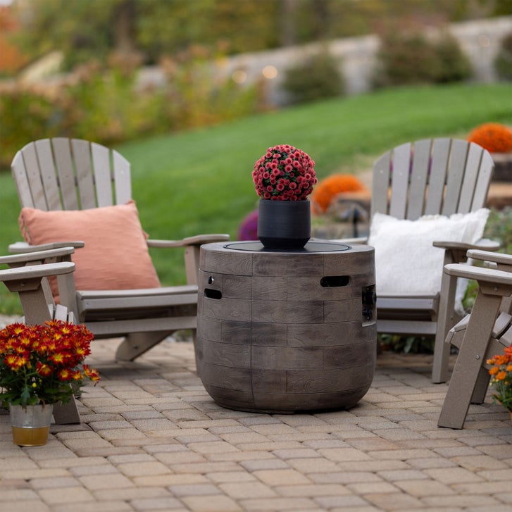 Sunbeam Oak Barrel Resin Fire Pit | Costco