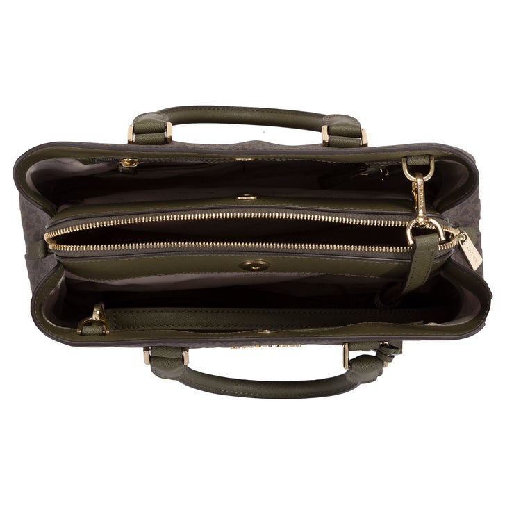 Michael Kors Savannah Large Satchel Bag, Olive | Costco