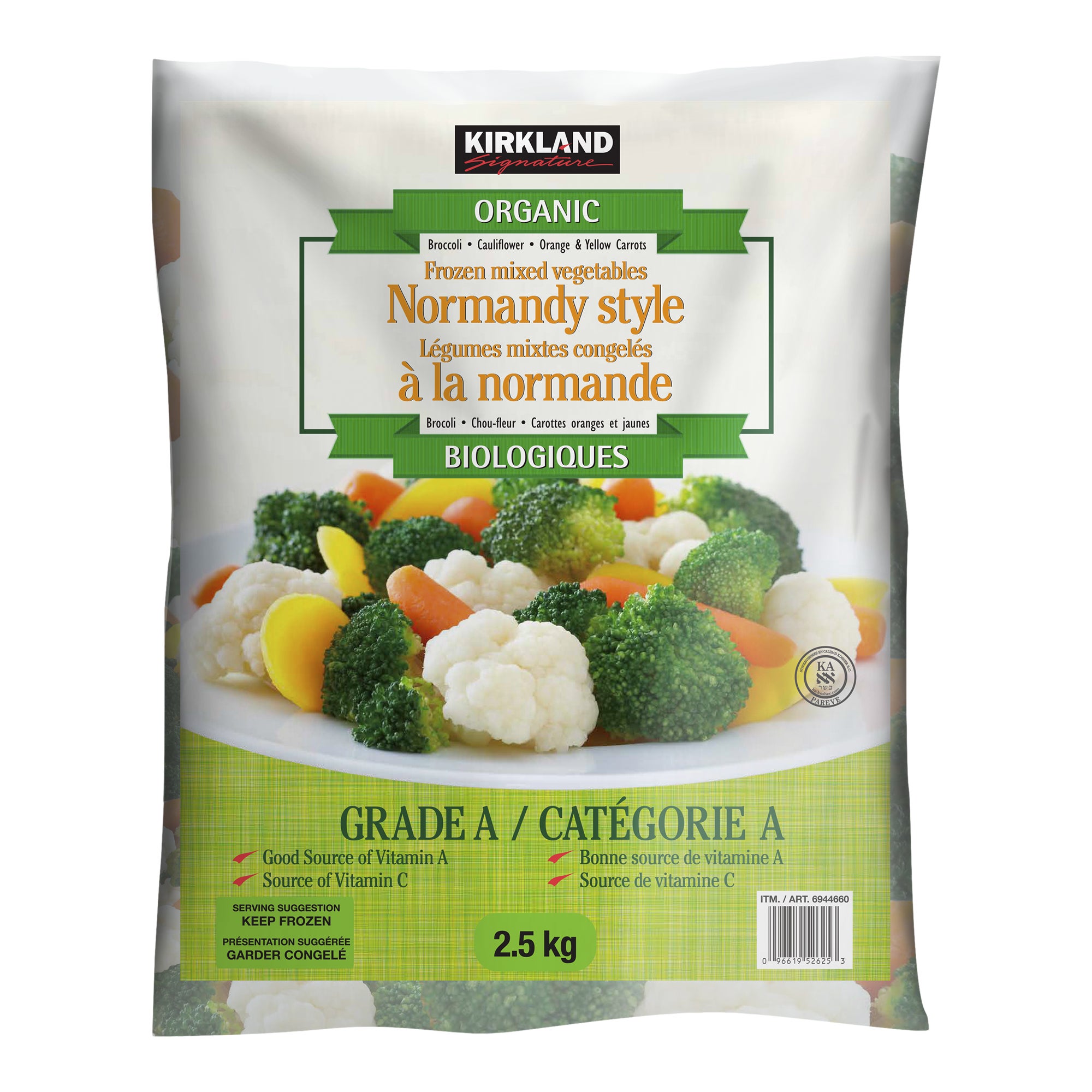 Kirkland Signature Frozen Organic Normandy-style Mixed Vegetables