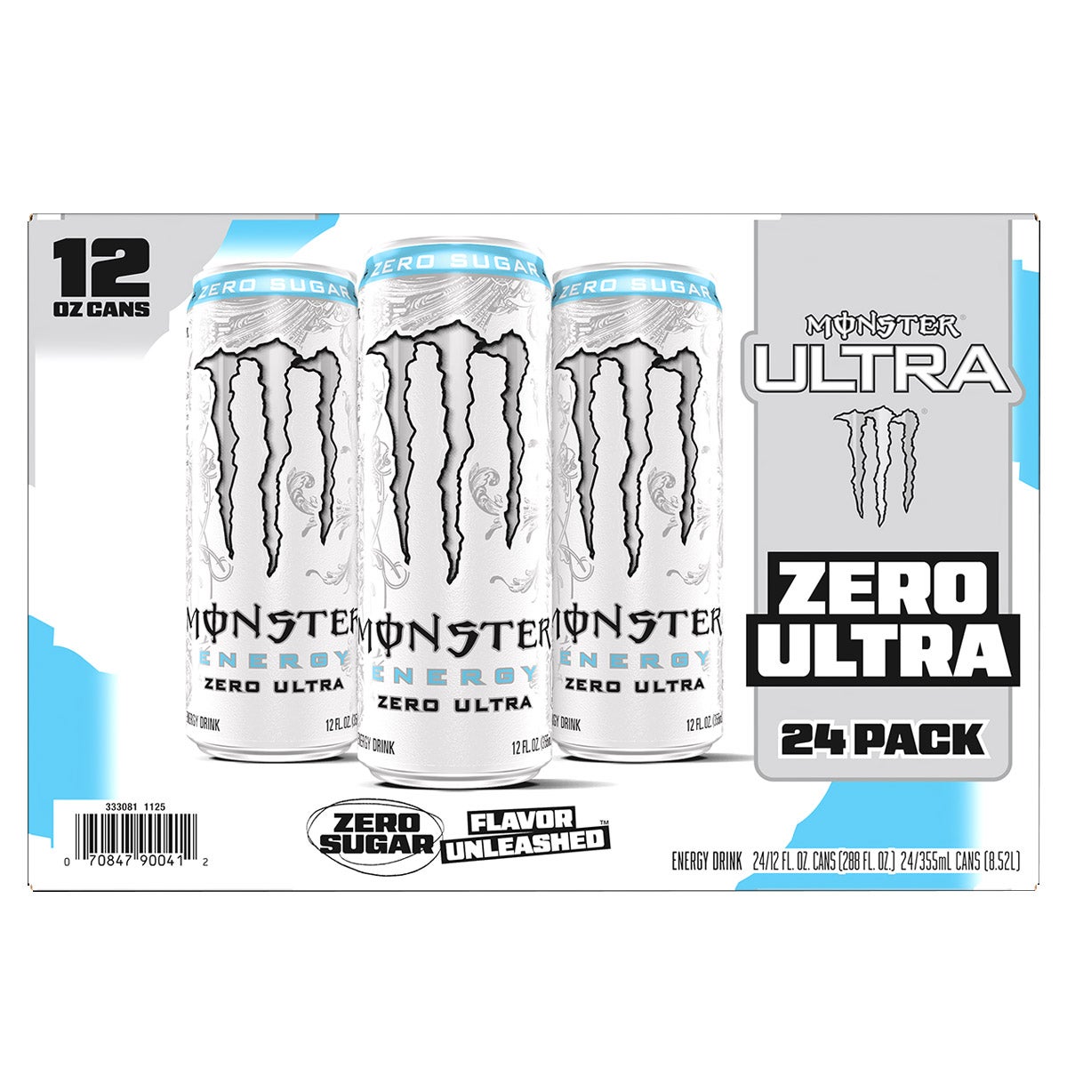 Monster Energy Drink, Zero Ultra, 12 fl oz, 24-count