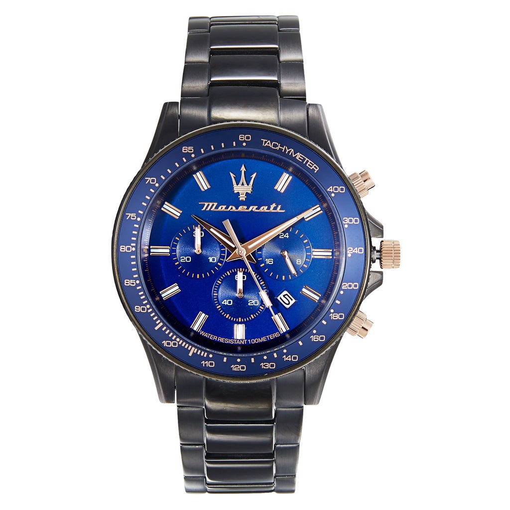 Maserati Sfida Gunmetal Stainless Steel Quartz Chronograph Men's