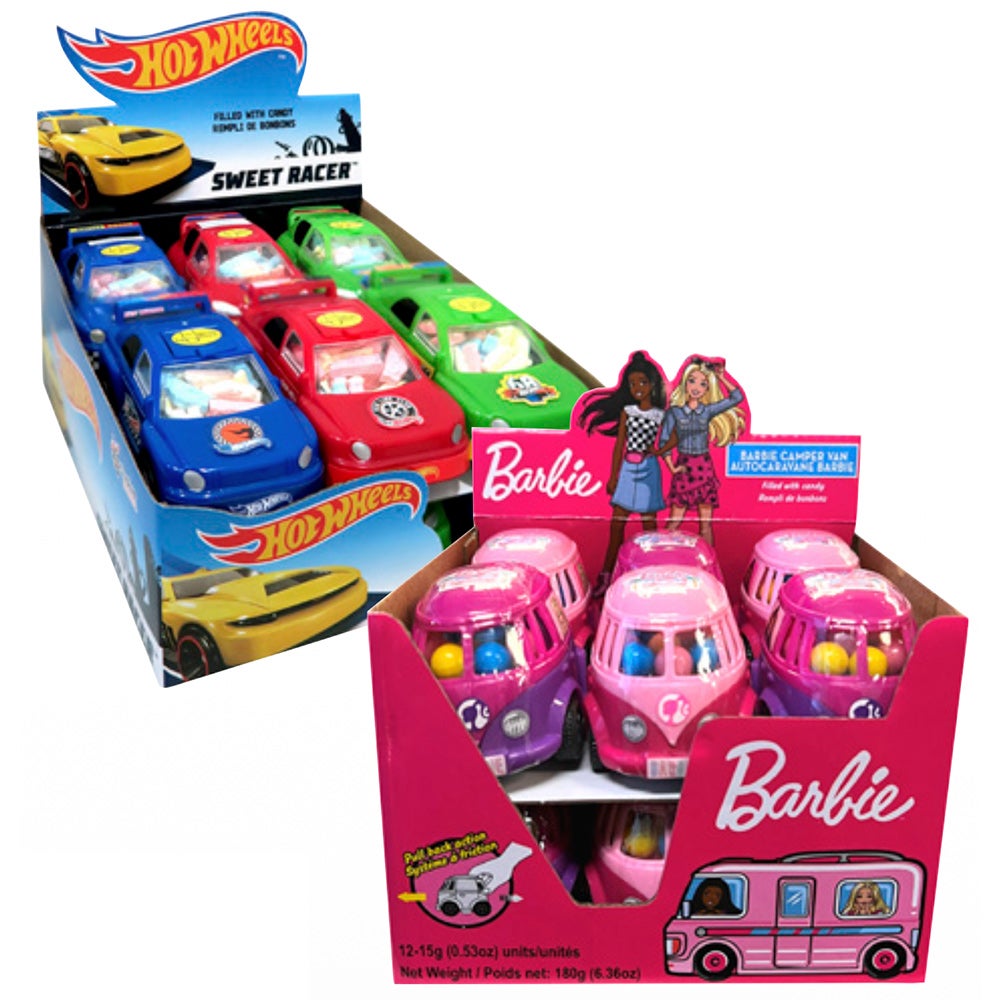 Hotwheels Sweet Racer candy or Barbie Camper candy car