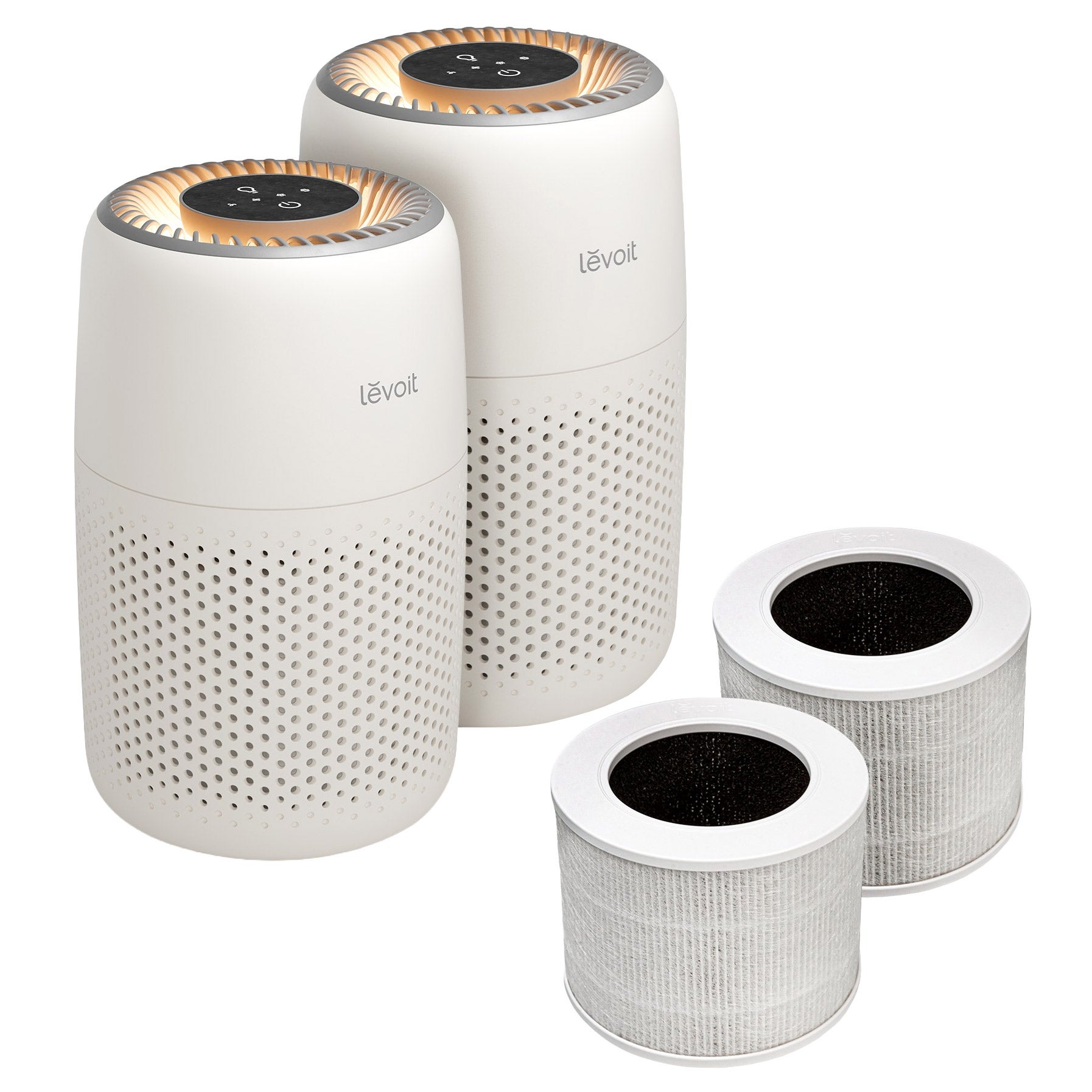 Levoit Core Mini Air Purifier with Night Light, 2-pack, Additional Filters Included