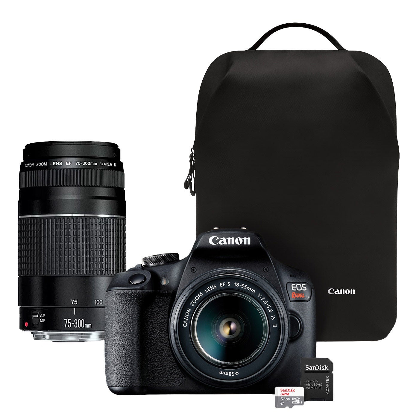 Canon EOS Rebel T7 Dual Lens DSLR Camera Bundle | Costco