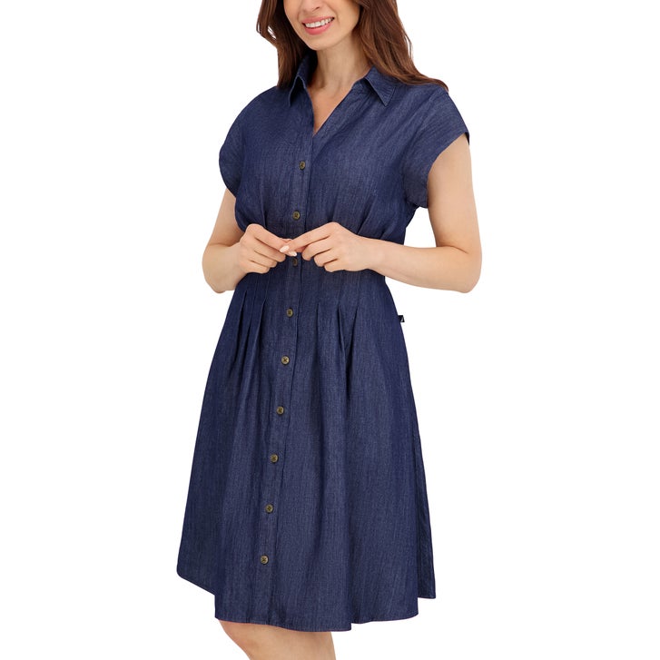 blue jean dress near me Panhandle Women's Ruffle Denim S its the perfect throw Daisy Denim Mini Dress Medium