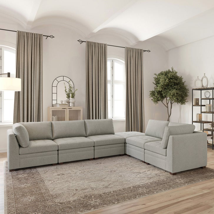 Thomasville Tisdale Modular Sectional 6-piece Boucle with Storage