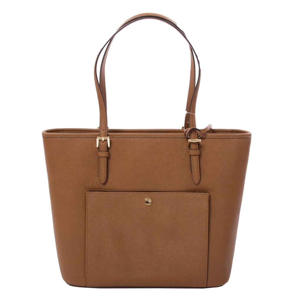 Michael Kors Jet Set Snap Pocket Tote, Tan | Costco