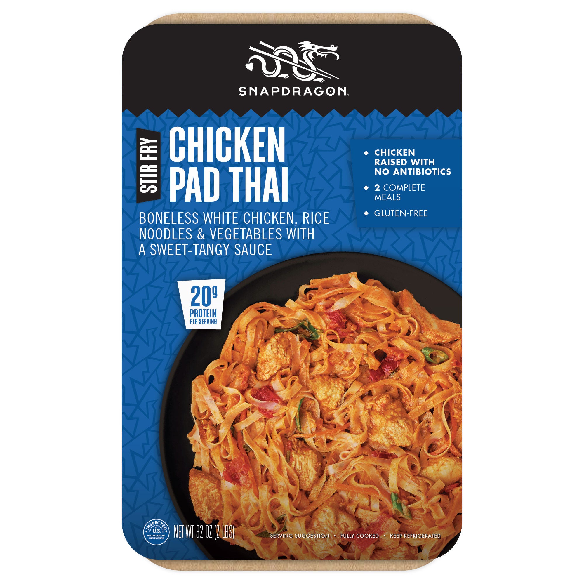 Snapdragon Stir Fry Chicken Pad Thai, 16 oz, 2-count | Costco
