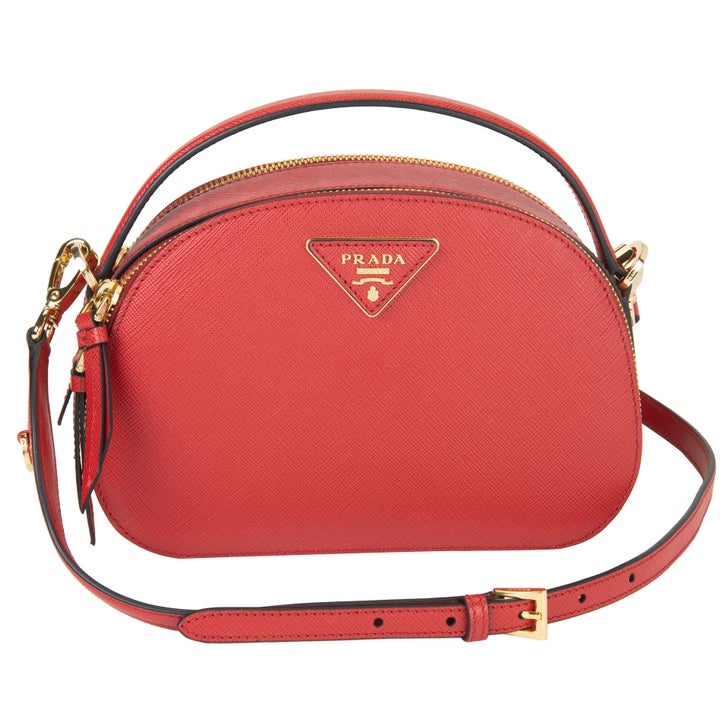 Prada Saffiano Leather Odette bag, Fiery Red | Costco