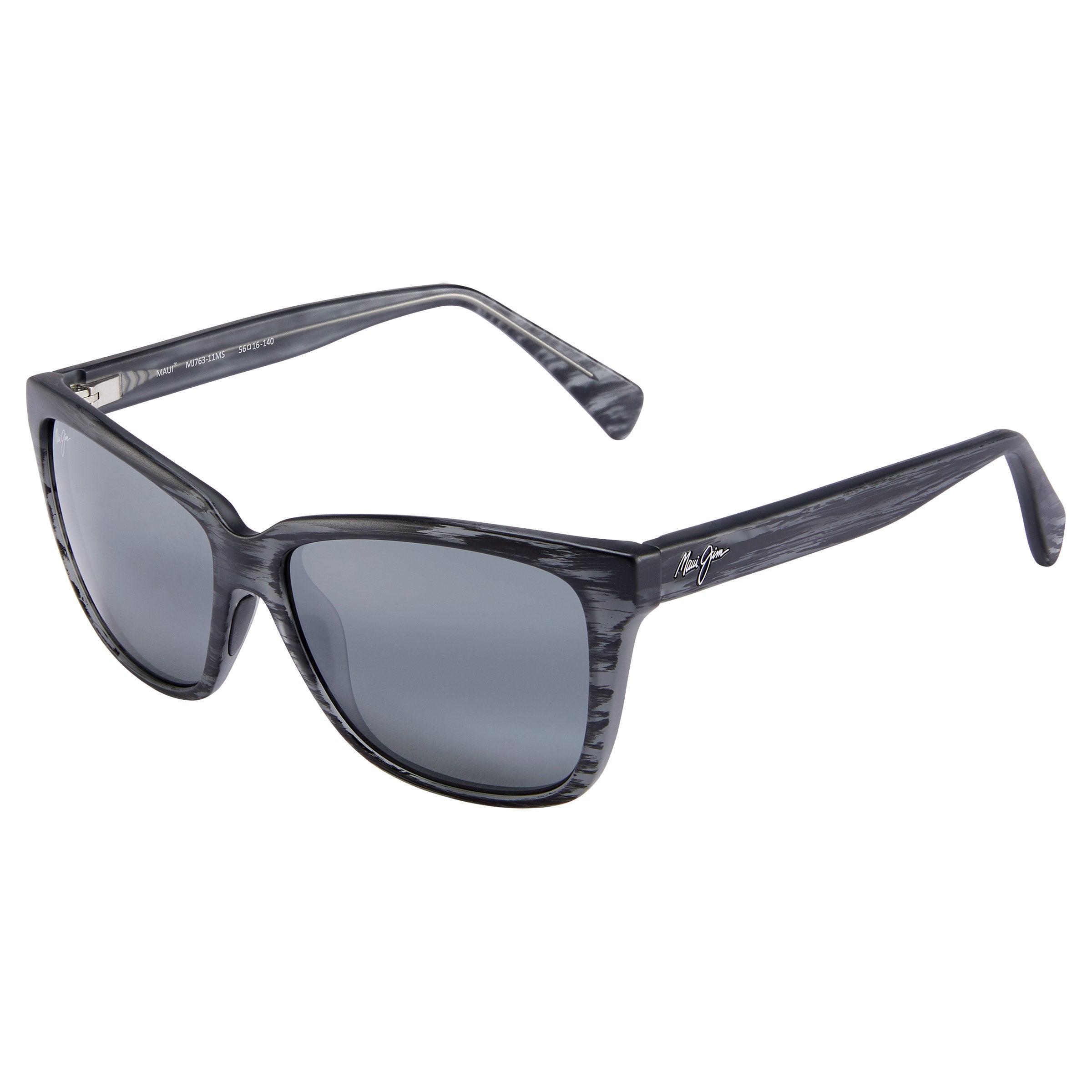 Maaa Maui Jim Jacaranda 763-11MS Matte Grey Stripe Polarized Sunglasses