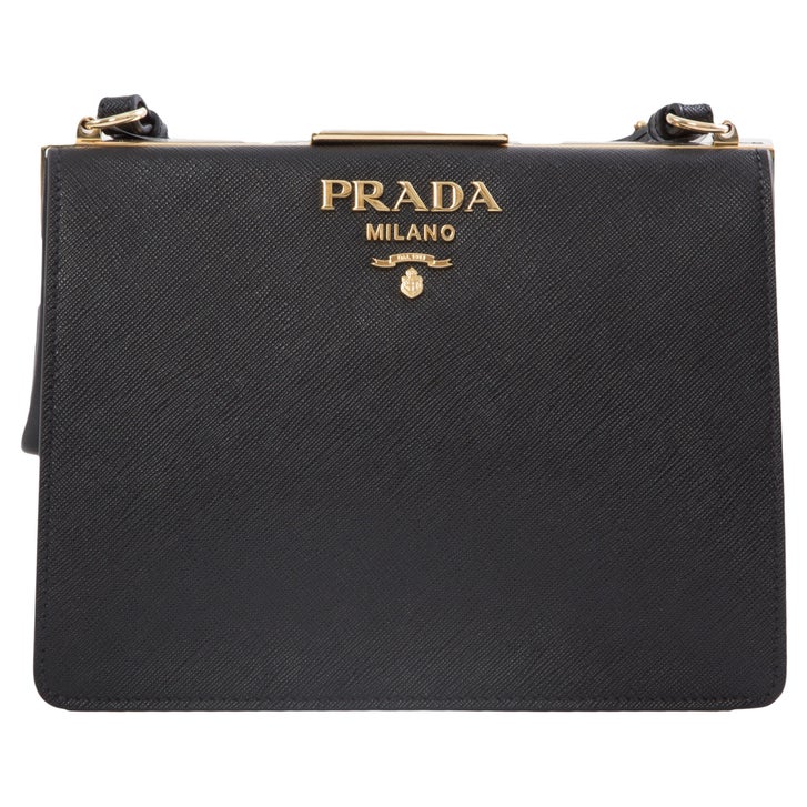 Prada Light Frame Saffiano Leather Bag, Black | Costco