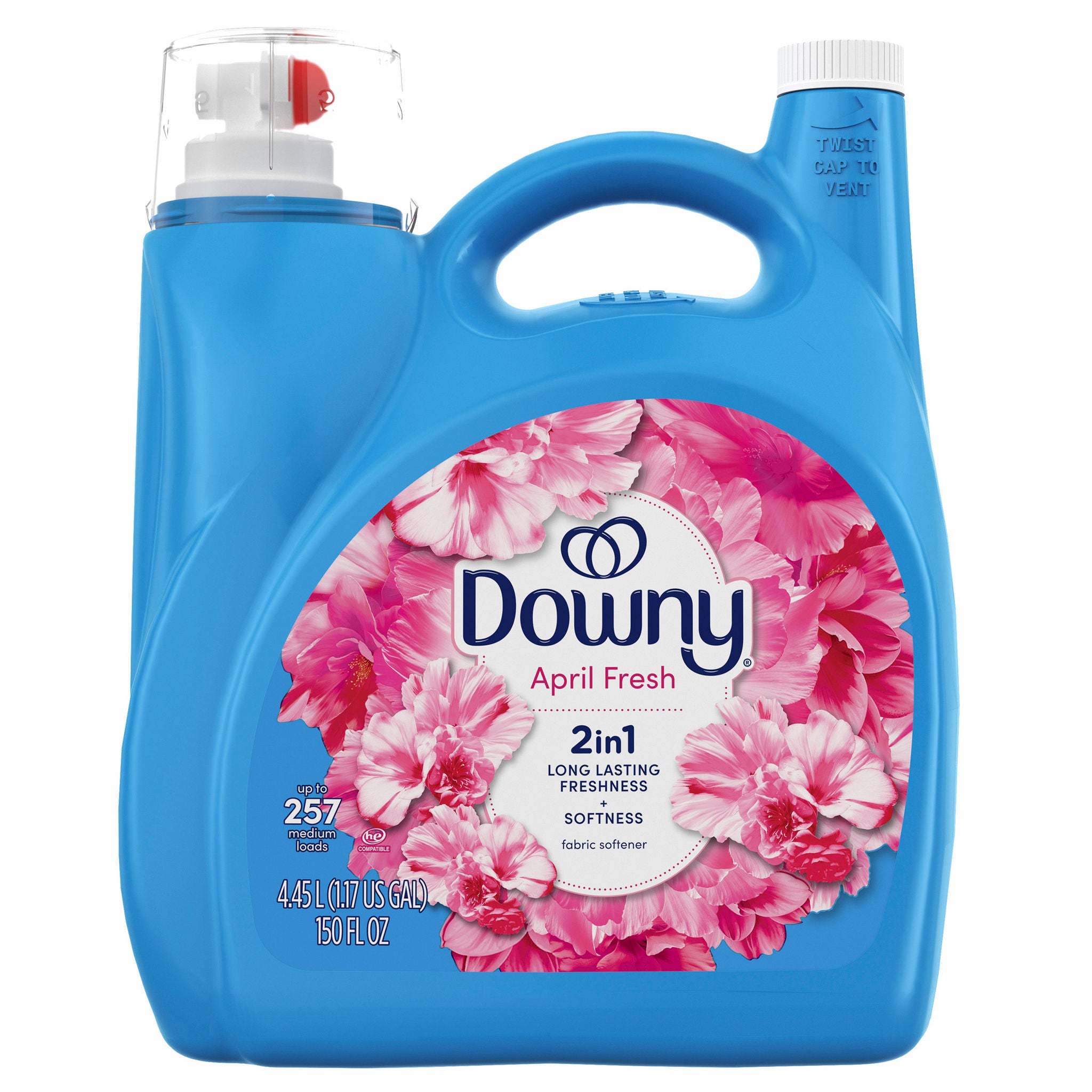 Downy Soft Liquid Fabric Softener, April Fresh, 257 Loads, 150 fl