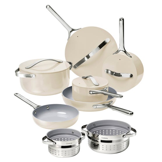 Caraway 18-piece Ceramic Cookware Set | Costco