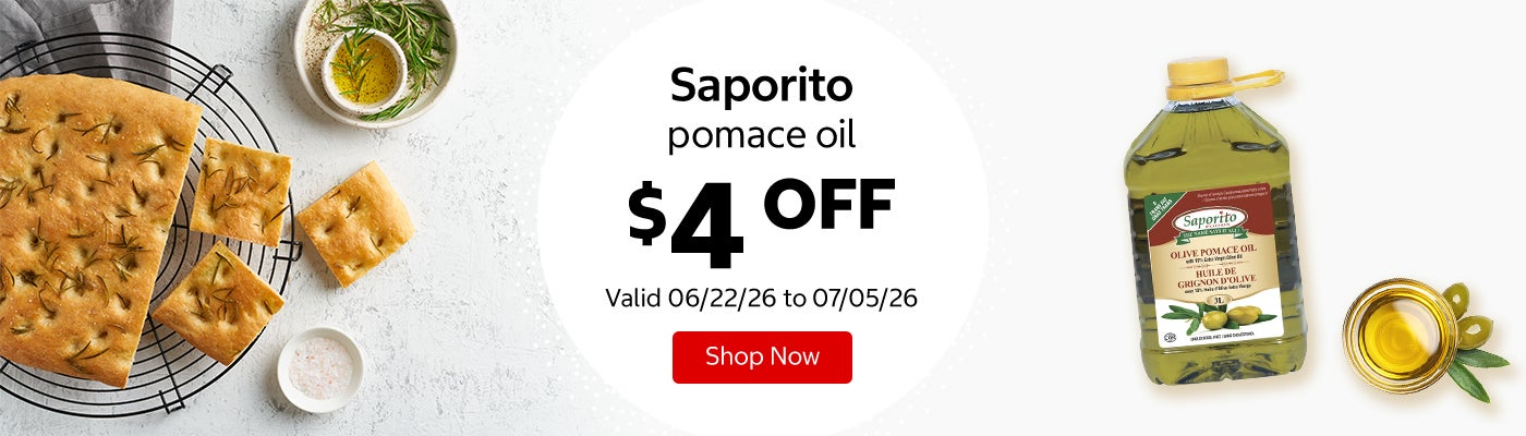 Saporito pomace oil $4 OFF Valid 06/22/26 to 07/05/26 Shop Now 
